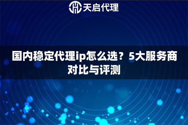 國內(nèi)穩(wěn)定代理ip怎么選？5大服務(wù)商對比與評測