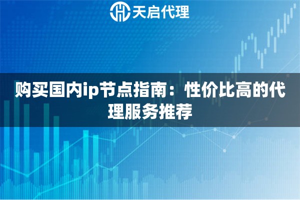 購買國內(nèi)ip節(jié)點指南：性價比高的代理服務推薦