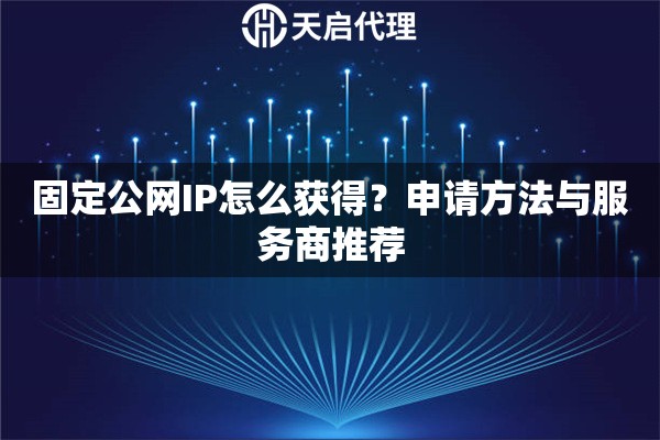 固定公網(wǎng)IP怎么獲得？申請方法與服務(wù)商推薦