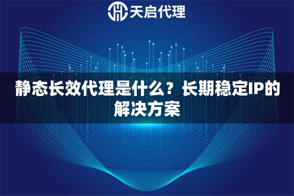 靜態(tài)長效代理是什么？長期穩(wěn)定IP的解決方案