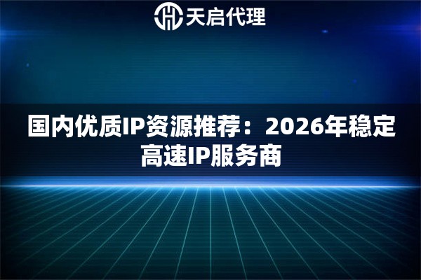 國(guó)內(nèi)優(yōu)質(zhì)IP資源推薦：2026年穩(wěn)定高速IP服務(wù)商