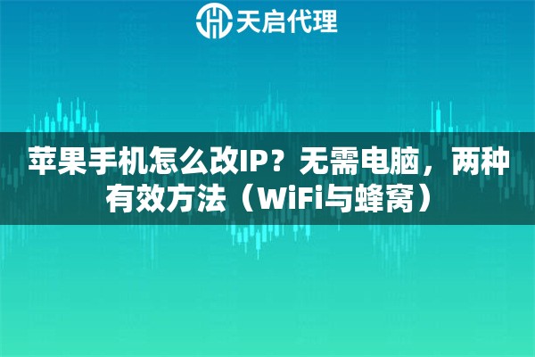 蘋(píng)果手機(jī)怎么改IP？無(wú)需電腦，兩種有效方法（WiFi與蜂窩）