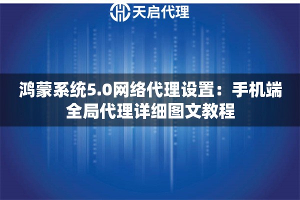 鴻蒙系統(tǒng)5.0網(wǎng)絡(luò)代理設(shè)置：手機端全局代理詳細(xì)圖文教程