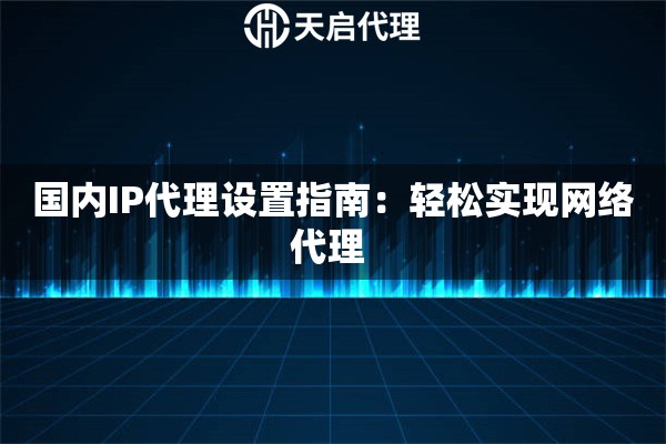 國(guó)內(nèi)IP代理設(shè)置指南：輕松實(shí)現(xiàn)網(wǎng)絡(luò)代理 