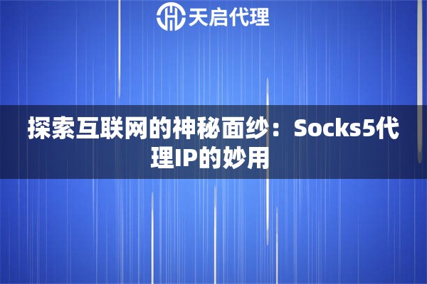 探索互聯(lián)網(wǎng)的神秘面紗：Socks5代理IP的妙用 
