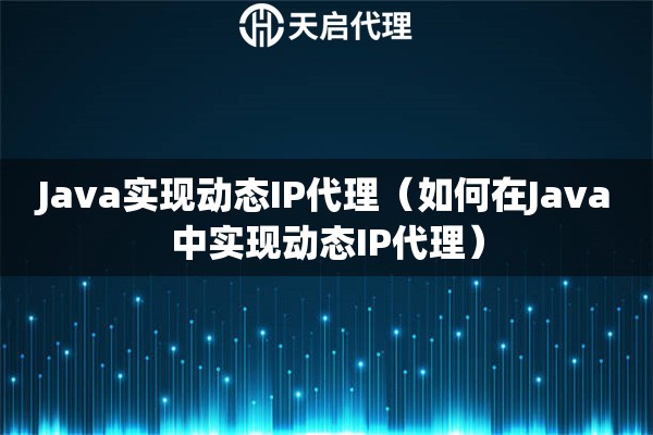 Java實(shí)現(xiàn)動(dòng)態(tài)IP代理（如何在Java中實(shí)現(xiàn)動(dòng)態(tài)IP代理）