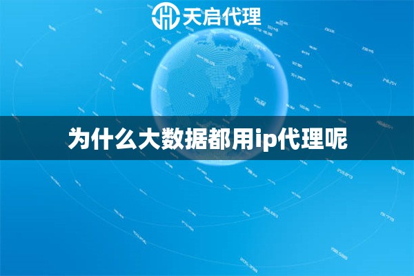 為什么大數(shù)據(jù)都用ip代理呢