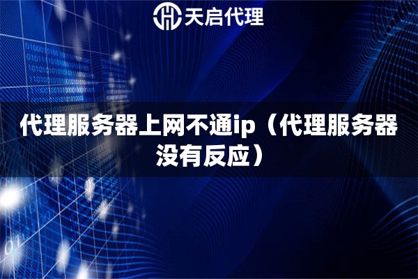 代理服務(wù)器上網(wǎng)不通ip（代理服務(wù)器沒(méi)有反應(yīng)）