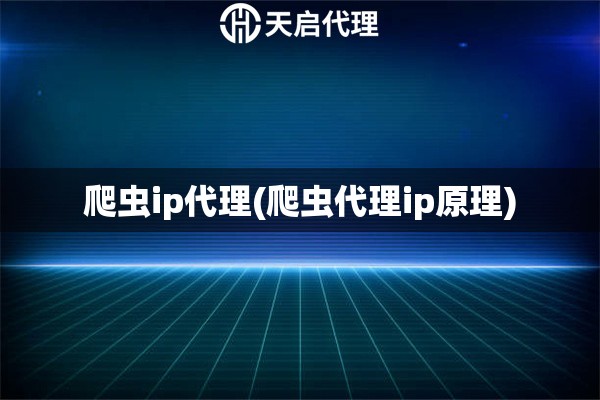 爬蟲ip代理(爬蟲代理ip原理)