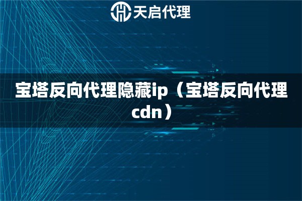 寶塔反向代理隱藏ip（寶塔反向代理cdn）
