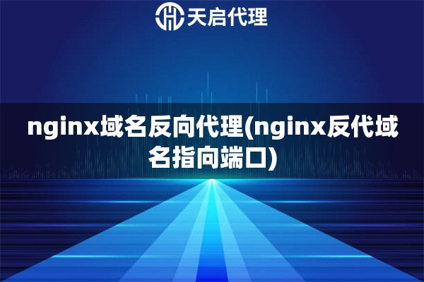 nginx域名反向代理(nginx反代域名指向端口)