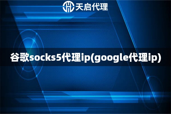 谷歌socks5代理ip(google代理ip)
