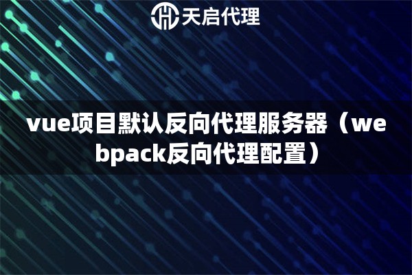 vue項(xiàng)目默認(rèn)反向代理服務(wù)器（webpack反向代理配置）