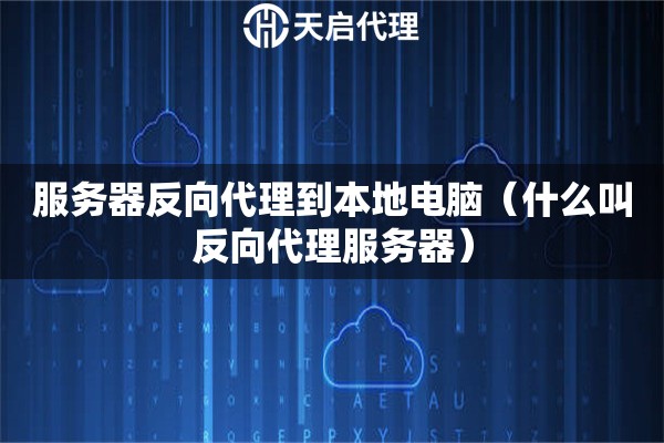 服務(wù)器反向代理到本地電腦（什么叫反向代理服務(wù)器）