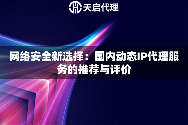 網(wǎng)絡(luò)安全新選擇：國內(nèi)動態(tài)IP代理服務(wù)的推薦與評價